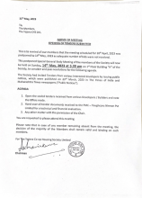 Notice of Meeting - Opening of Tenders Submitted