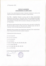 Notice to members - measurements of carpet area - 12th Nov 22